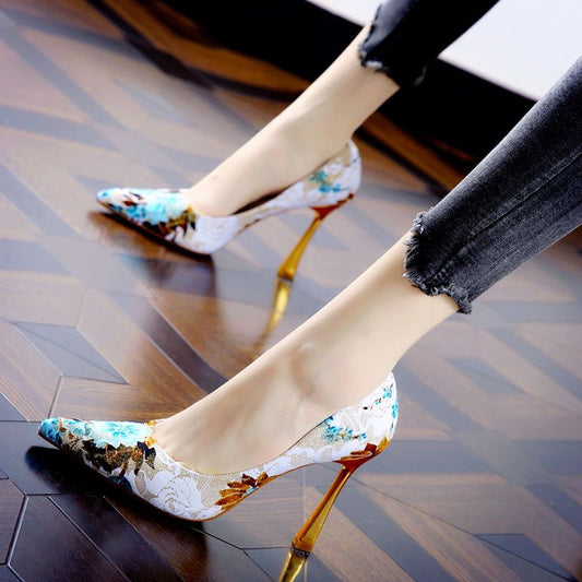 Floral Print Heel