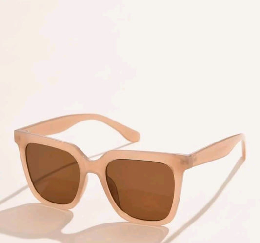 Coffee Brown Oversized Glasses