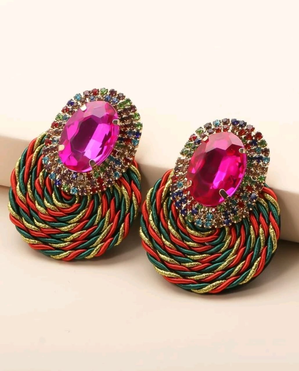 Rhinestone Decor Earring