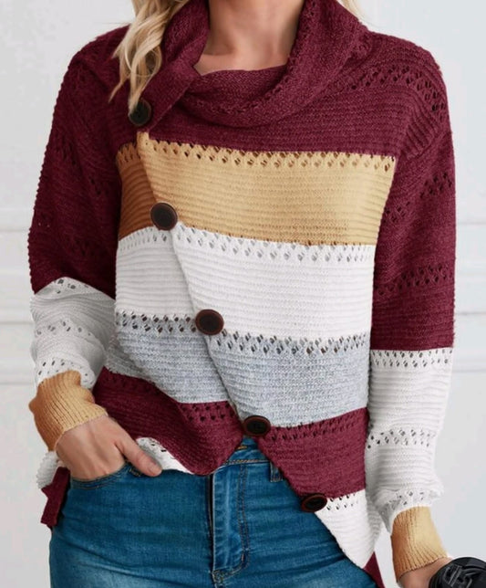 Emery Rose Cowl Neck Sweater