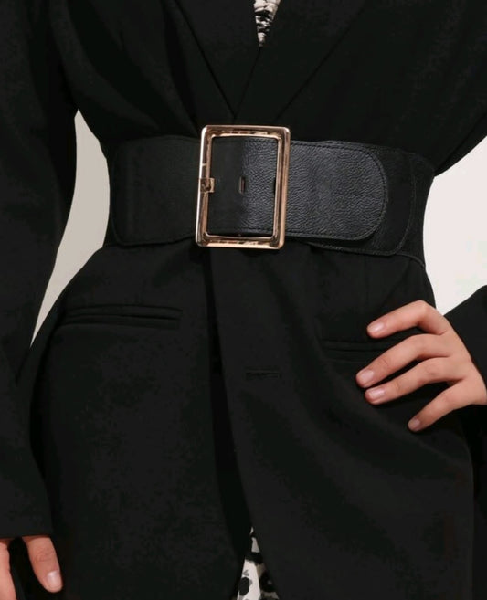 Geo Buckle Wide Belt