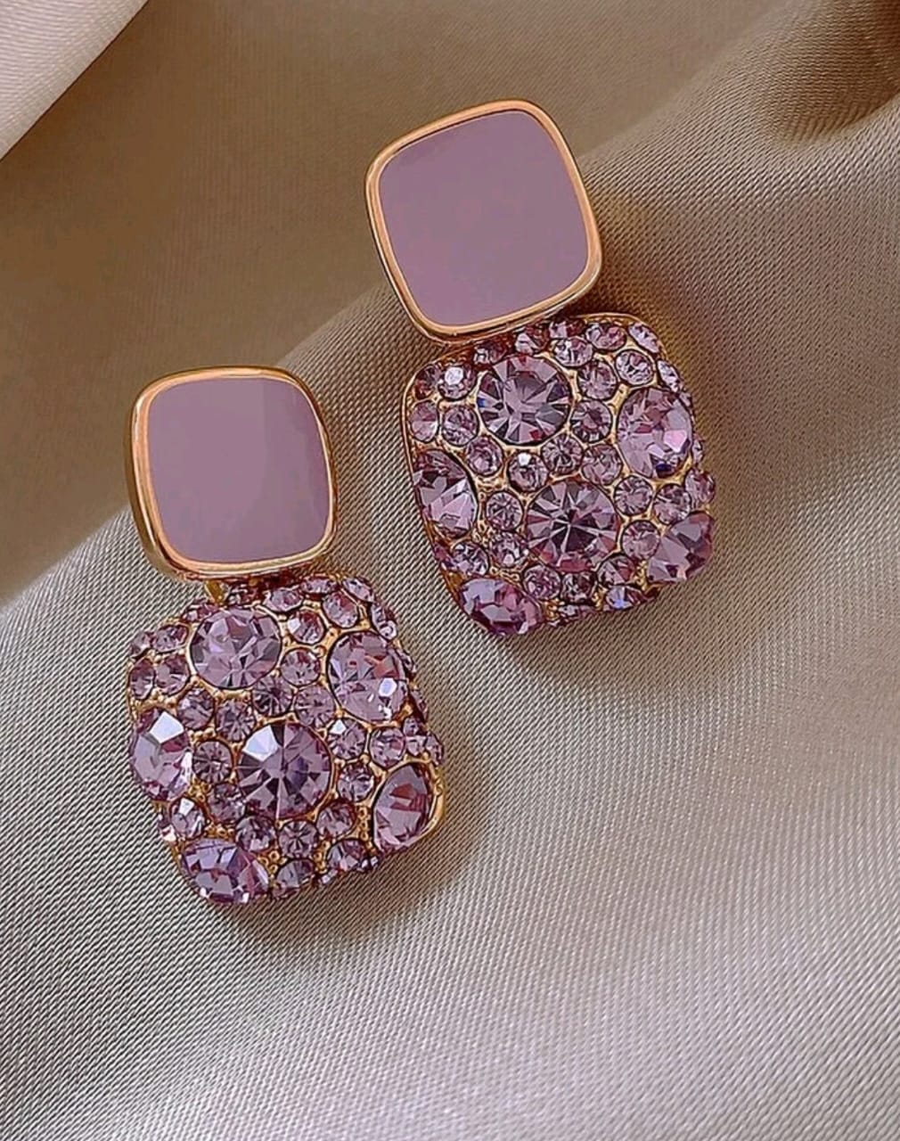 Rhinestone Geo Earring